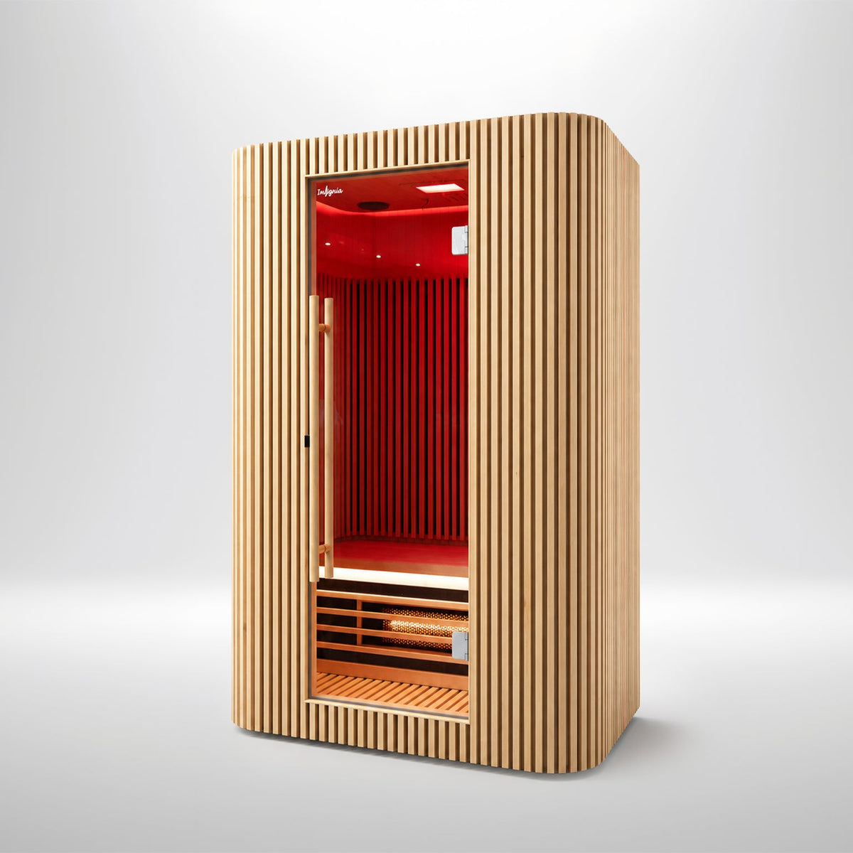 The Orb Plus two-person indoor infrared sauna by Insignia Wellness